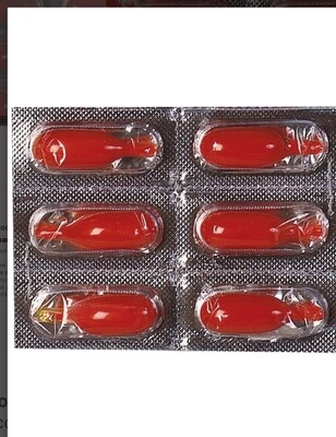Maquillage Halloween 6 capsules de faux sang liquide 