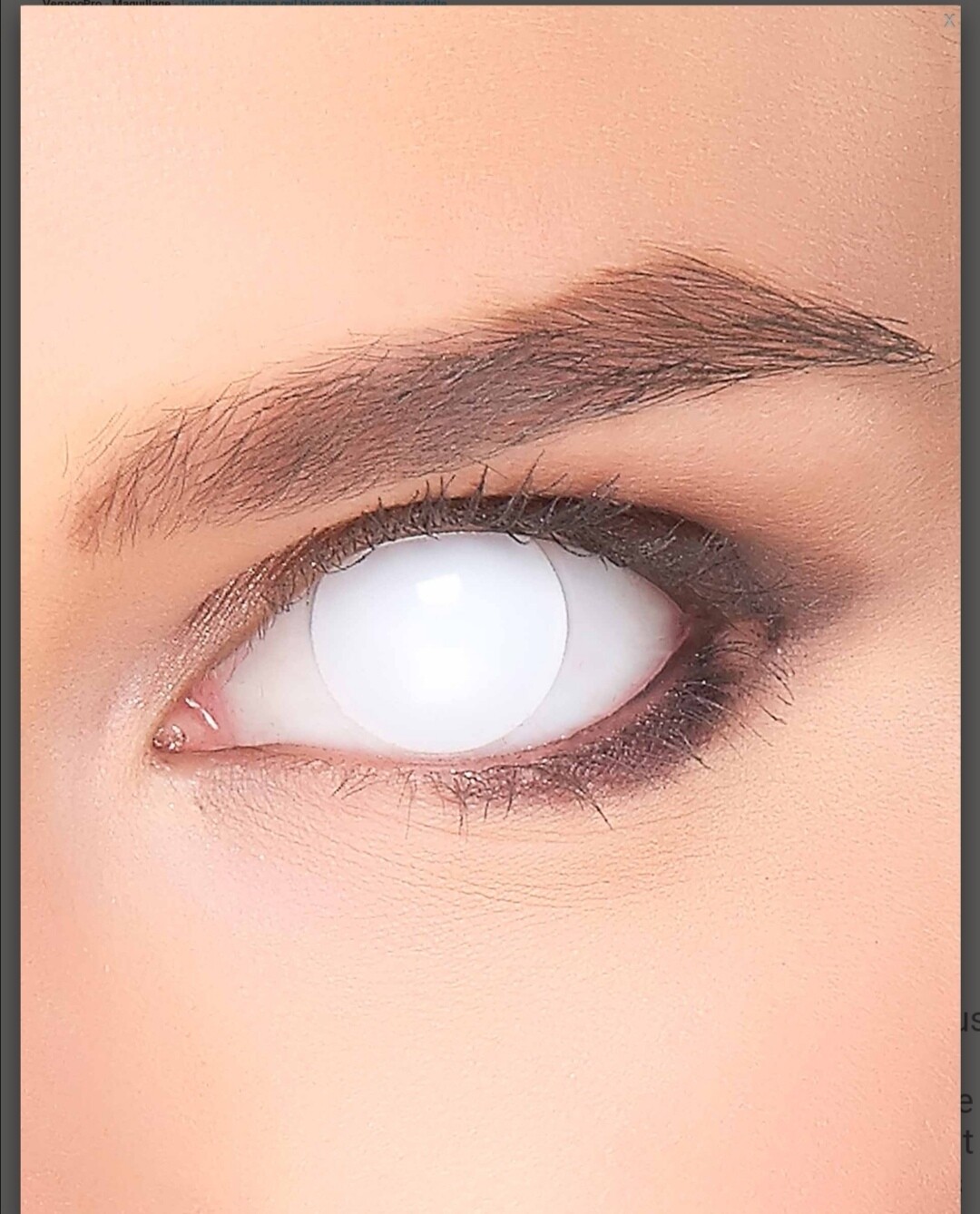 Halloween lentilles fantaisie œil blanc opaque adulte catcher