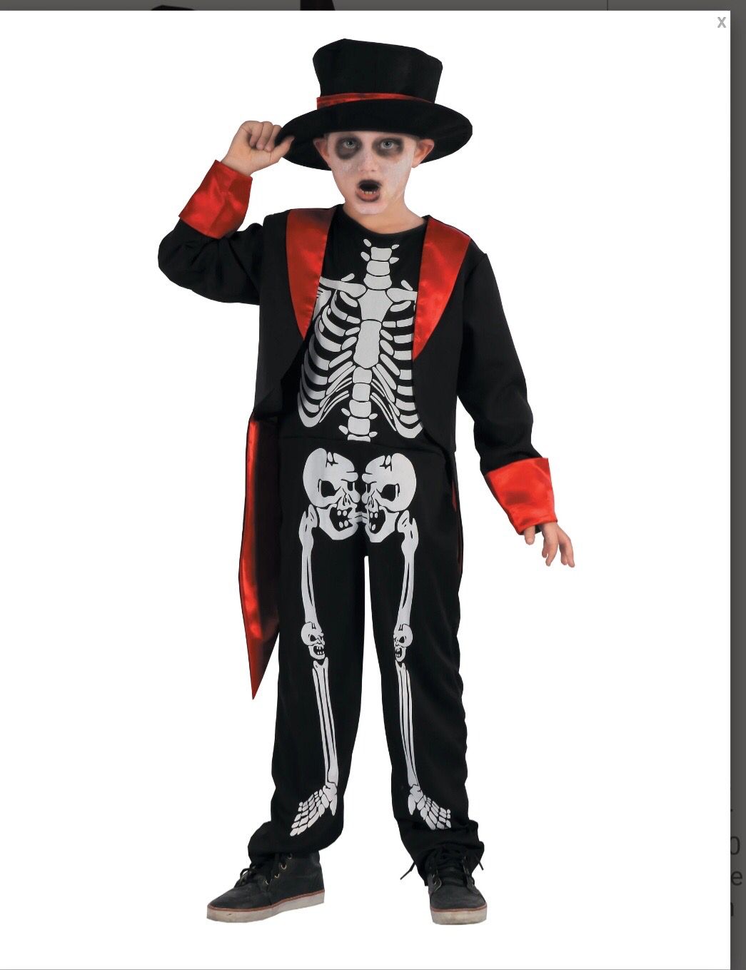 Déguisement Halloween squelette chic