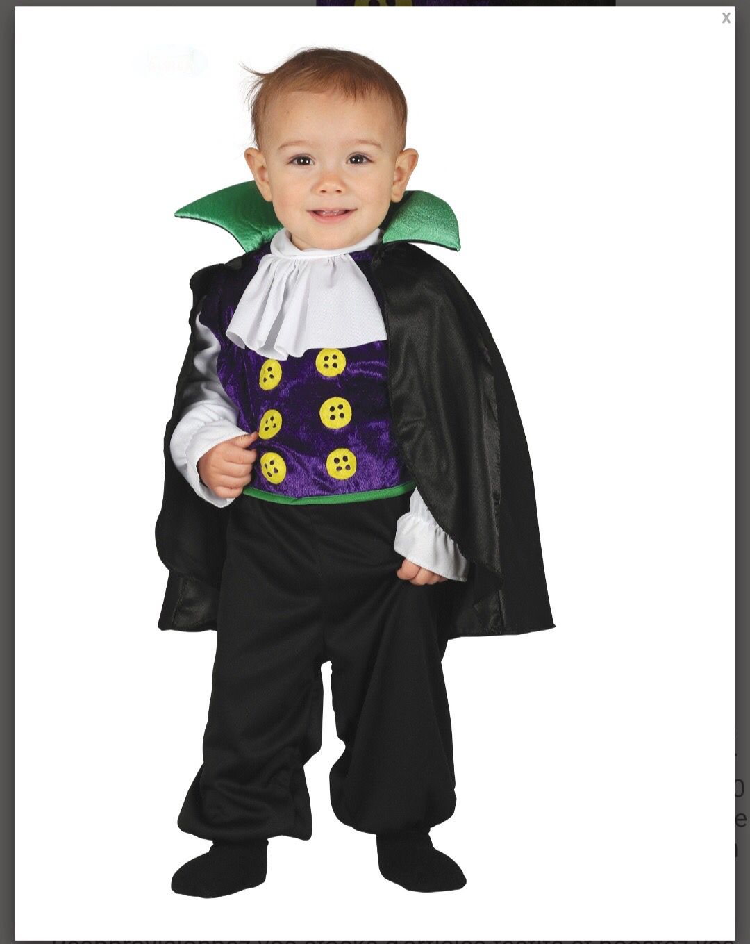 Déguisement compte vampire bébé 