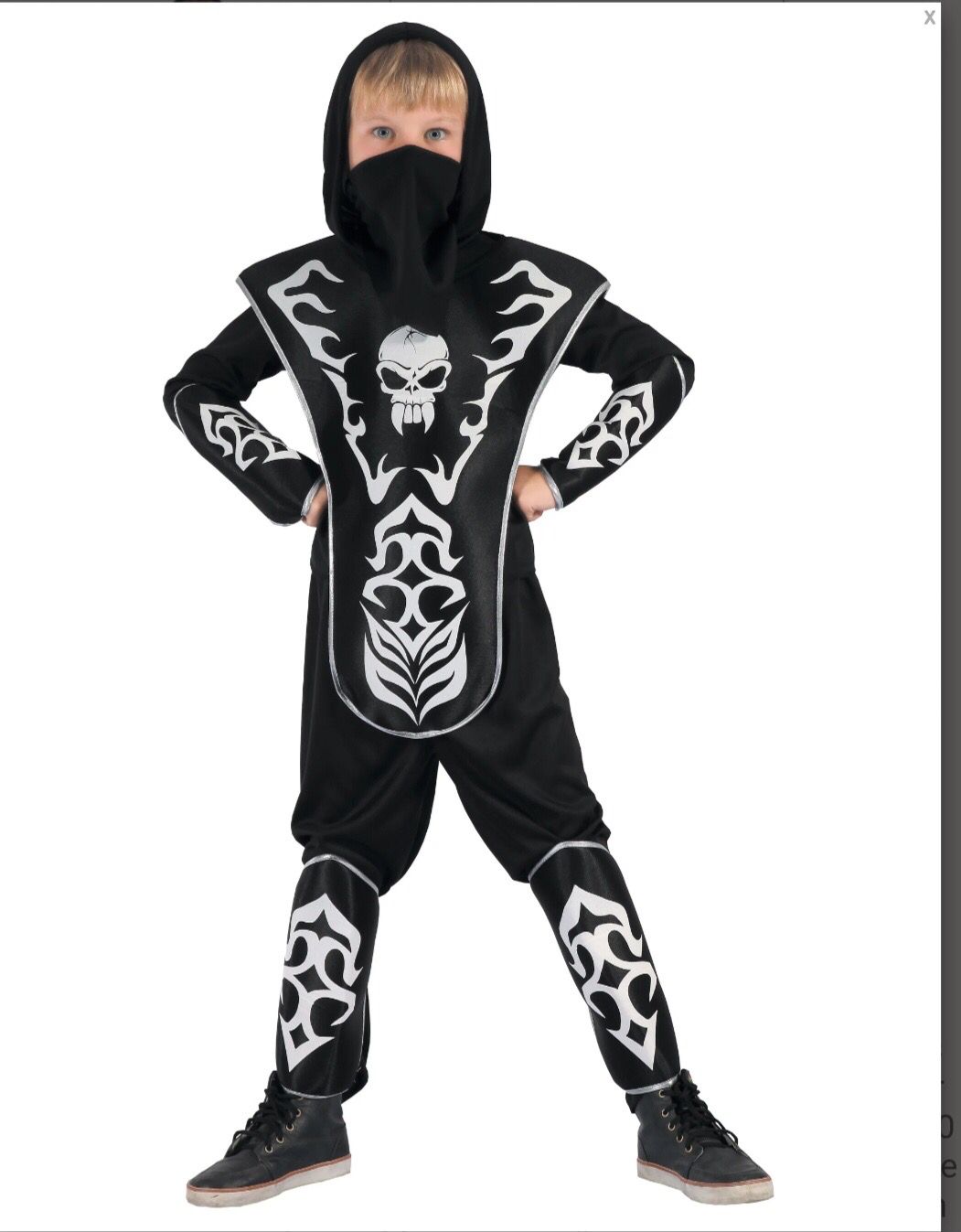 Déguisement ninja tête de mort