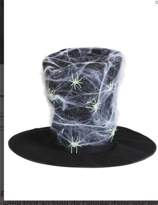 Chapeau toile d’araignée Halloween 