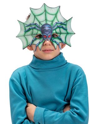 demi masque araignée enfant Halloween 