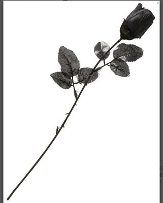 Rose noire déco Halloween 