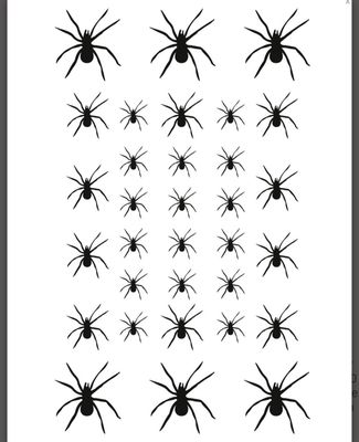 Tatouages temporaires 32 araignées Halloween 