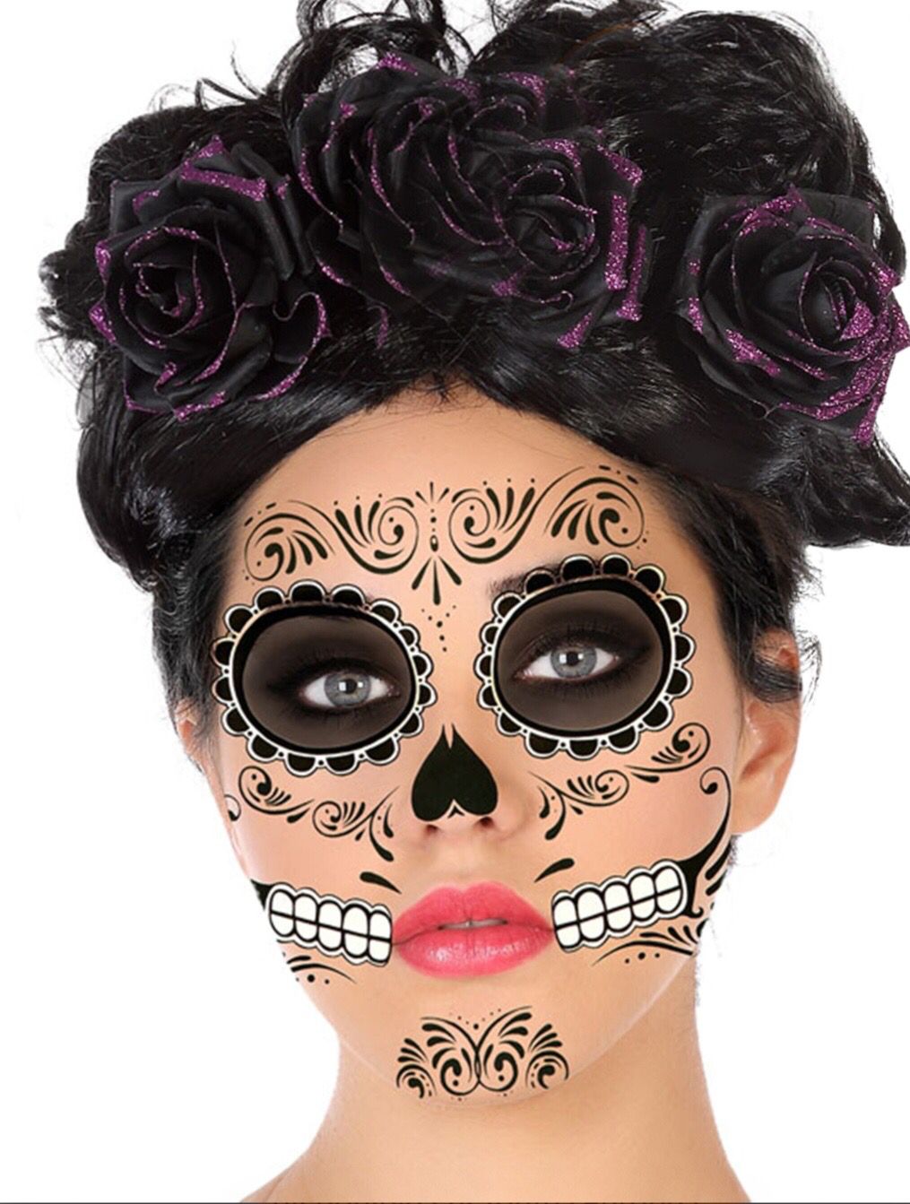 Tatouage visage dia de los muertos