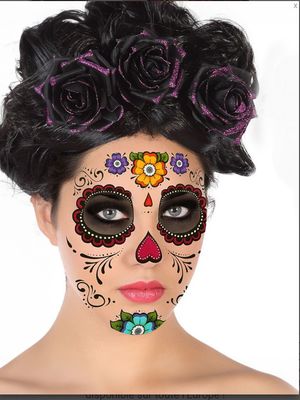 Tatouage visage dia de los muertos