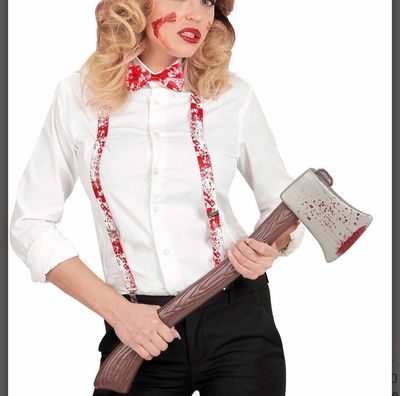 Kit Halloween bretelles et noeud papillon ensanglantés