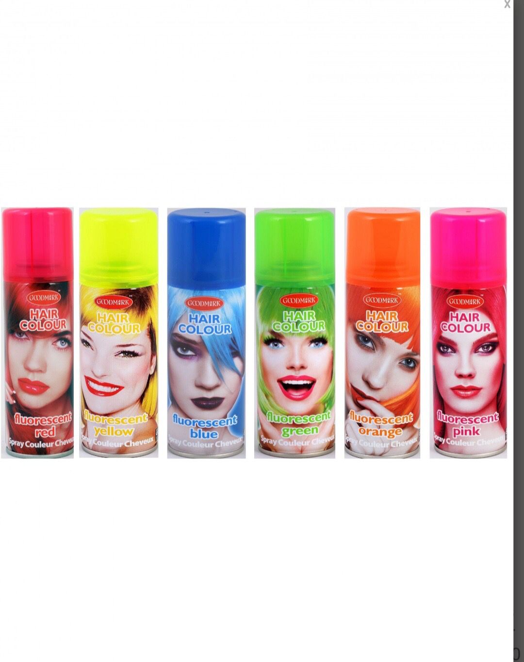 Bombe couleur fluo cheveux Goodmark 