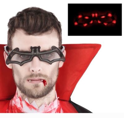 Lunettes lumineuses chauves-souris Halloween 
