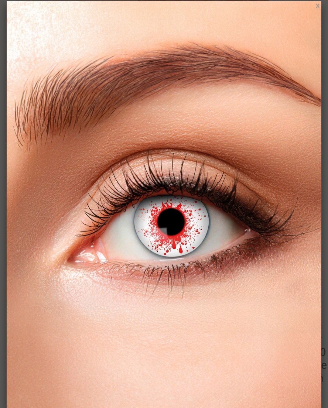 Halloween lentilles fantaisie œil ensanglanté adulte 