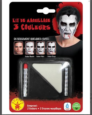 Maquillage noir et blanc Halloween 