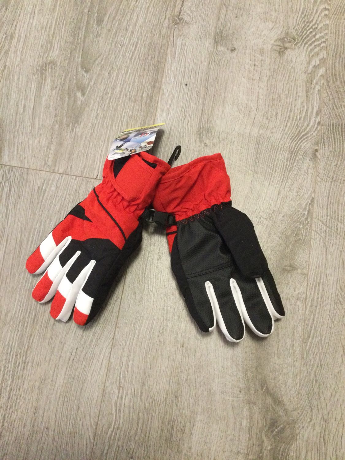 Gant ski enfant Luckyloong, Taille: M/L (3-6 ans), Couleur: Rouge