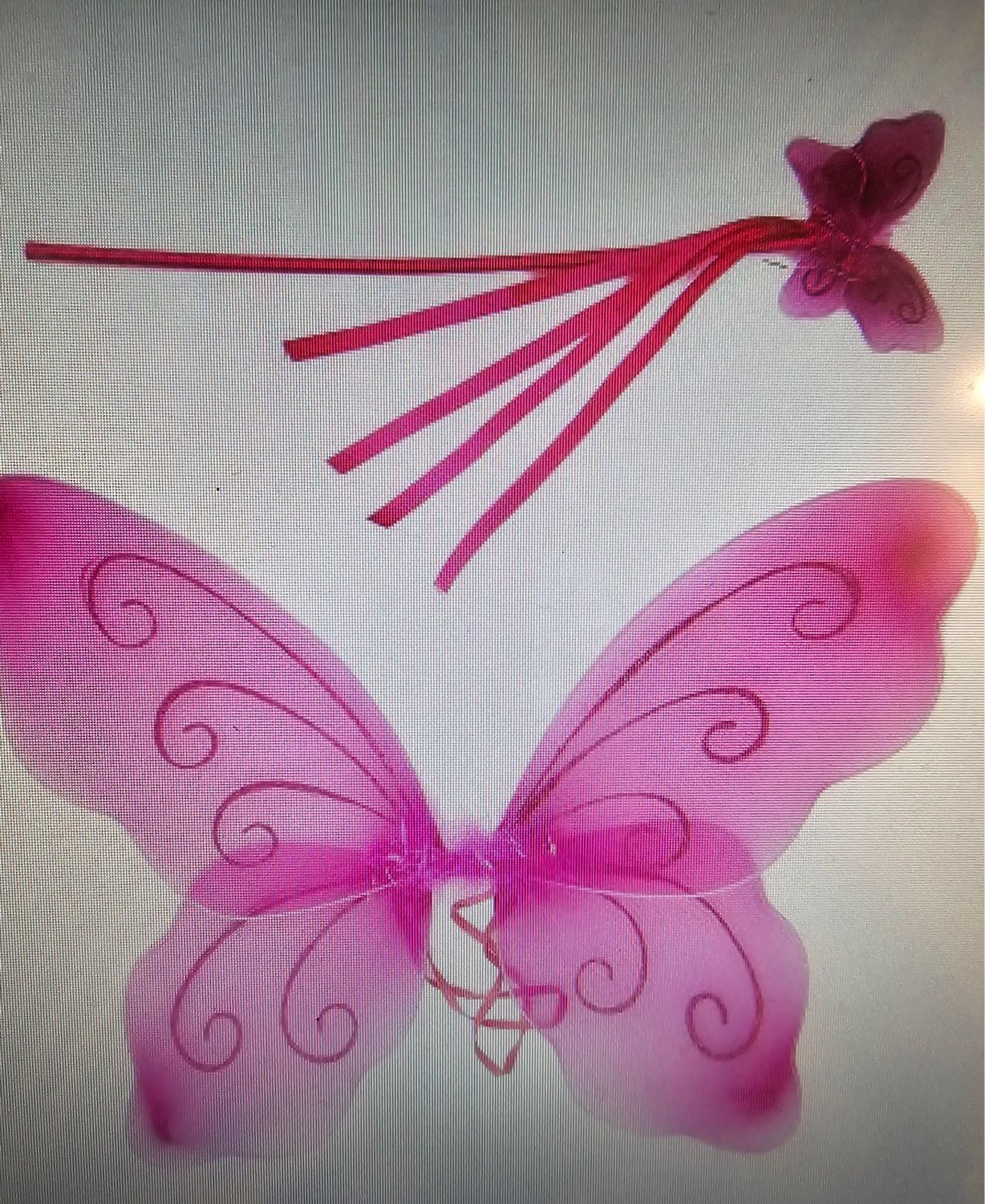 Kit ailes papillon et baguette magique Carnaval 
