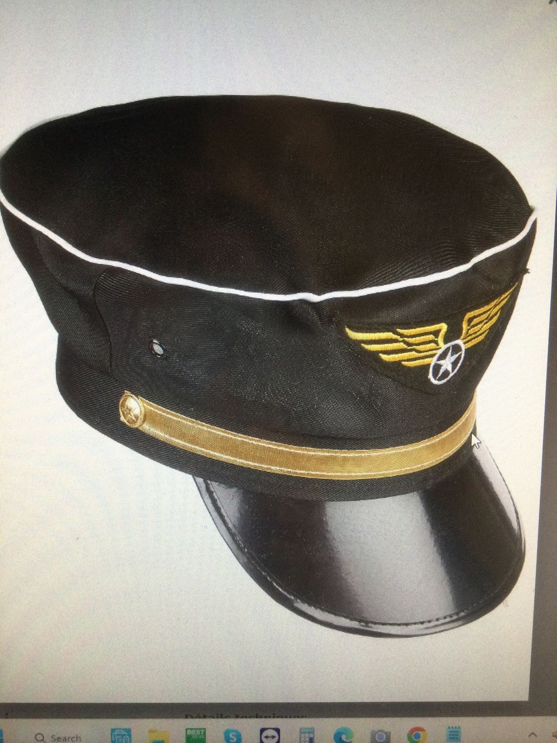 Casquette pilote avion Carnaval