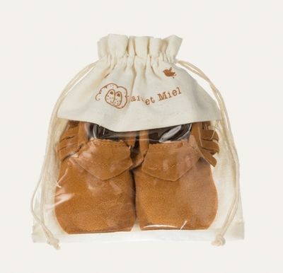 Chaussons mocassin bébé lait et miel