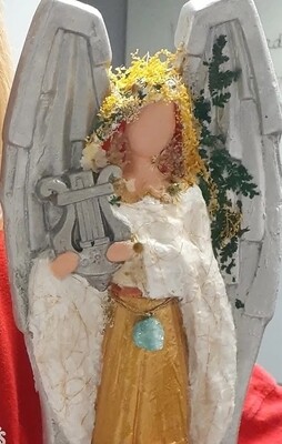 White 14" Custom Angel - blonde  hair