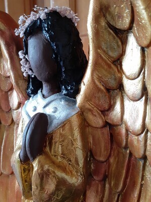 Brown -18" Custom Angel - Black hair