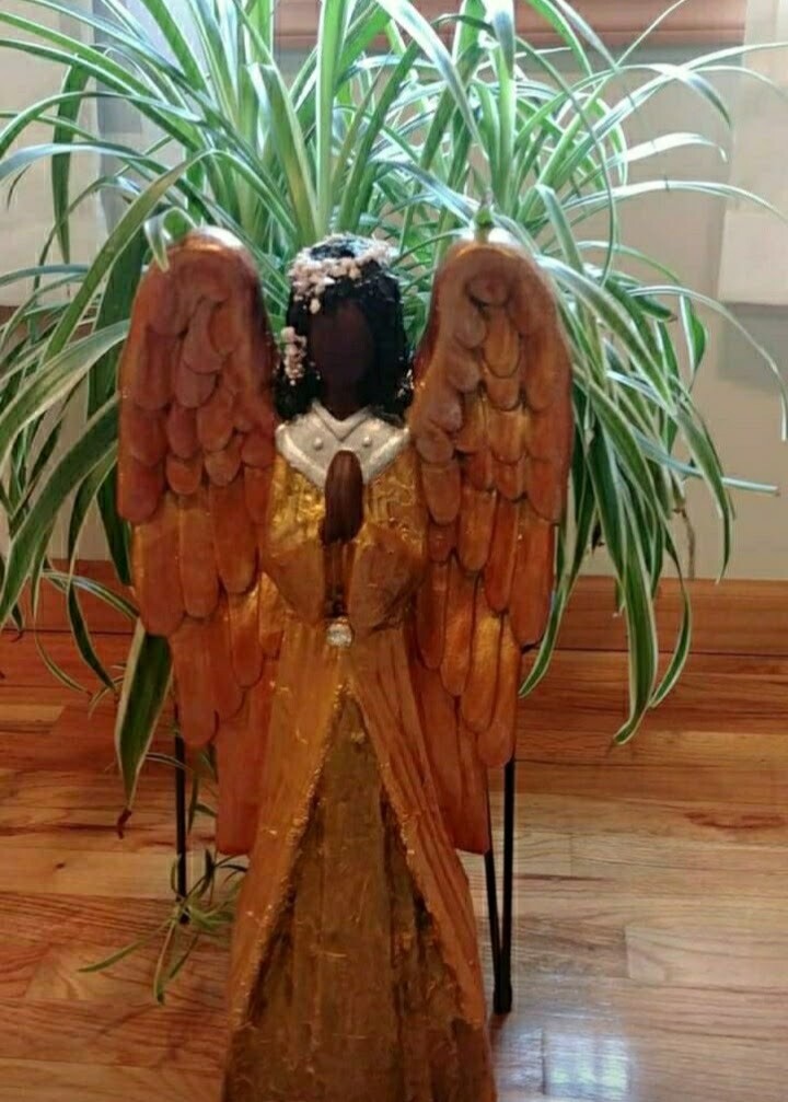 Brown -18&quot; Custom Angel - Black hair