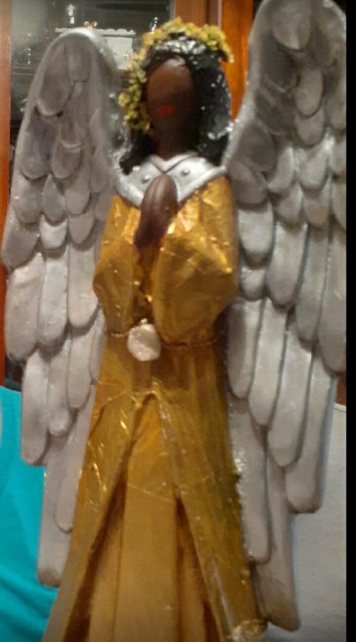 Brown -18&quot; Custom Angel - Black hair