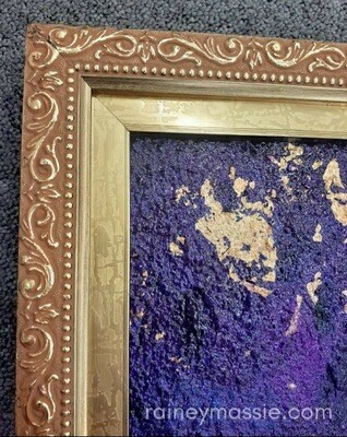 Purple - One Color Textured 36x48 Double Framed Painting
