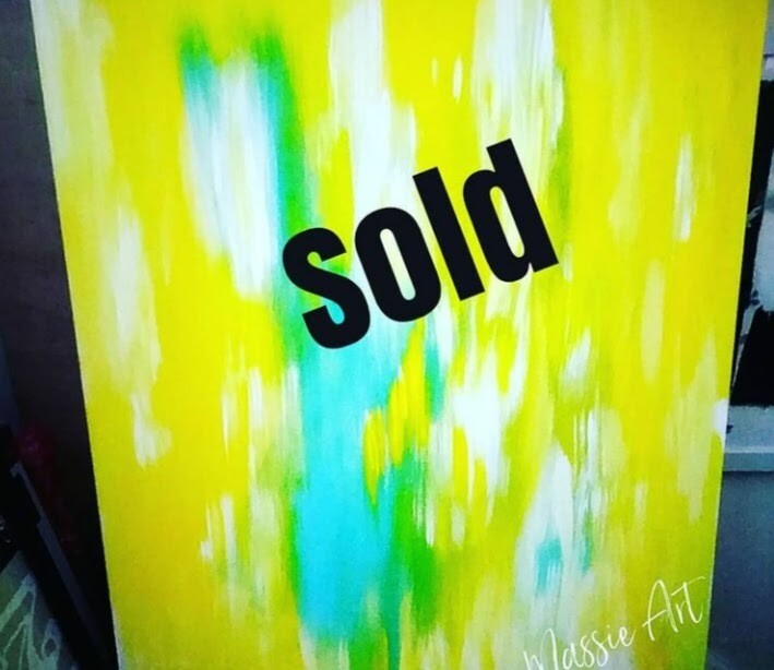 Goodmorning Love - 36x48 Abstract Framed Painting