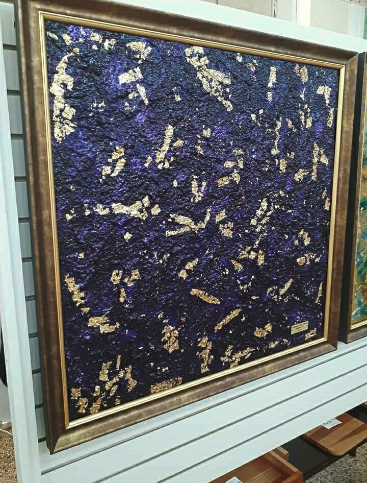 Majestic Royalty- 30x30 Purple Textured Abstract Painting