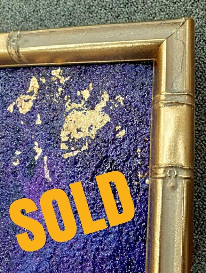Commissioned 36x48 - Purple Textured Abstract Framed Painting