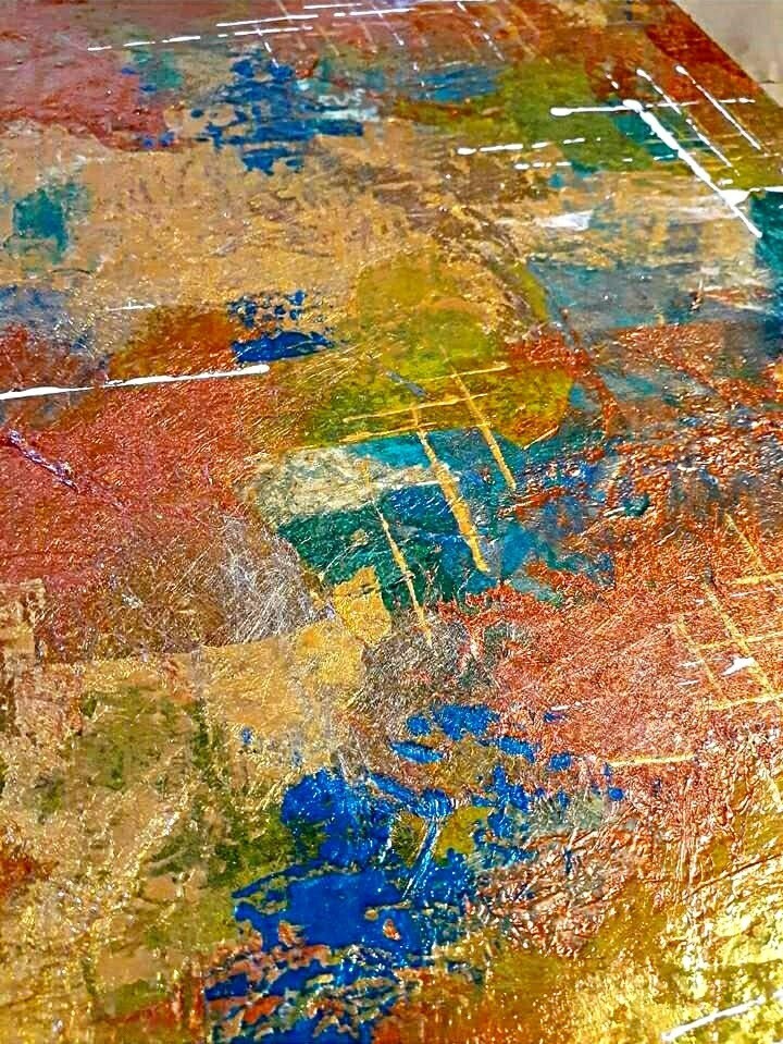 Brillant - 16x20  Mixed Media Abstract Framed Painting