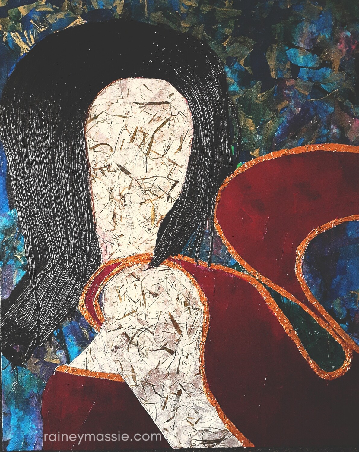 Baby I, Love Ballad - 24x30  Framed Mixed Media Original