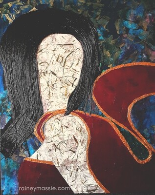 Baby I, Love Ballad - 24x30  Framed Mixed Media Original