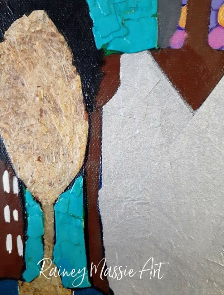 Always United - Mixed Media Framed 36x40 Original Painting