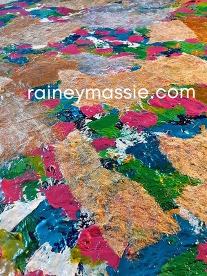 Springtime Jazz - 48x48 Mixed Media Painting