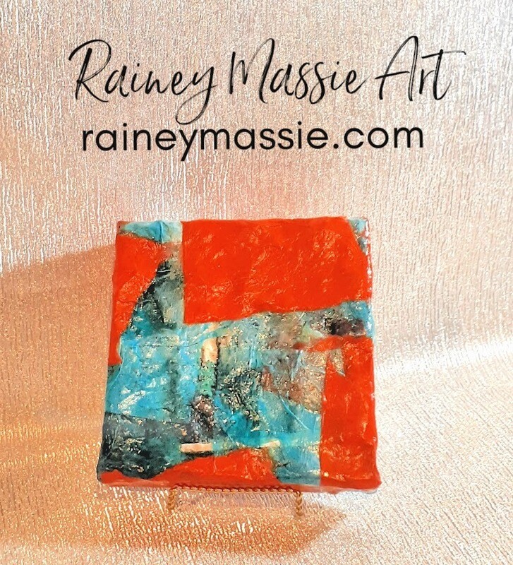 My Team!  LUXE Desk Art 6x6 Original Painting