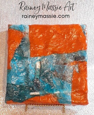 My Team!  LUXE Desk Art 6x6 Original Painting