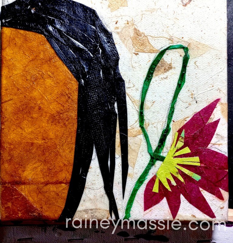 Inez - LUXE Desk Art  6x6 Original
