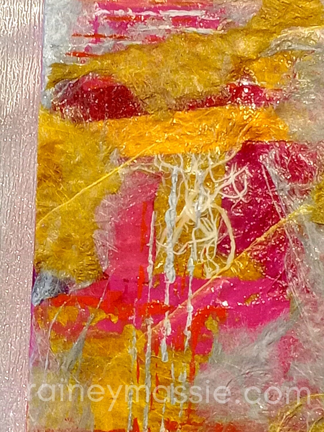 In The Morning- 36x36 Abstract Gold Framed Painting