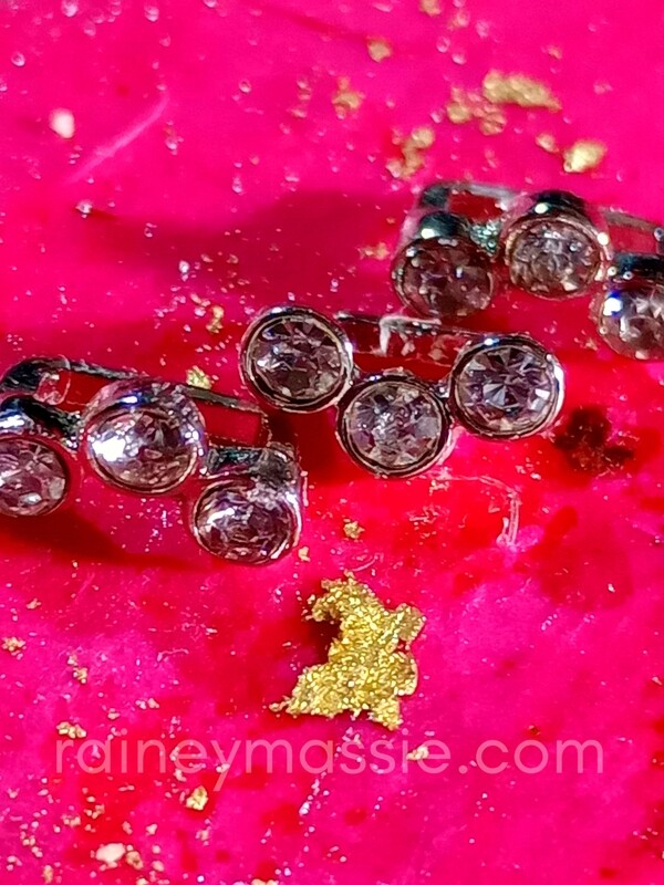 Gems and Lace - LUXE Desk Art - 10x10 Original