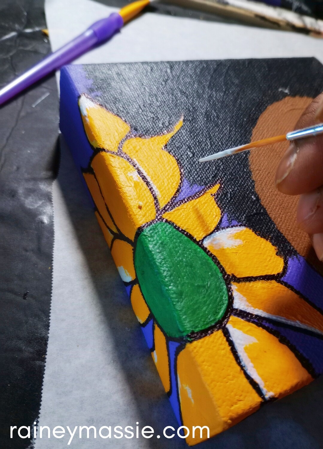 Jazzy - LUXE Desk Art - 6x6 Original