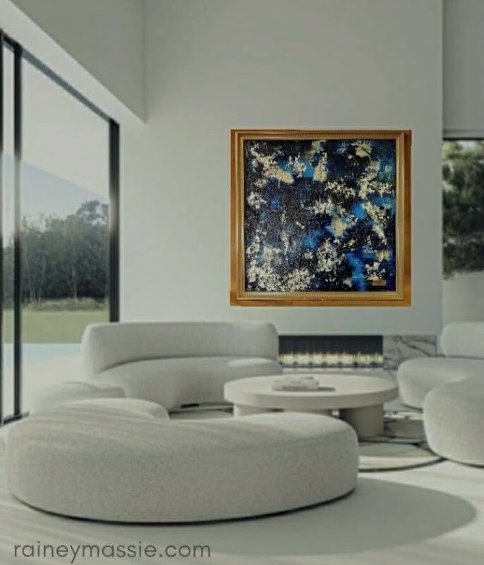 Dallas Win - 30x30 Abstract Framed Original