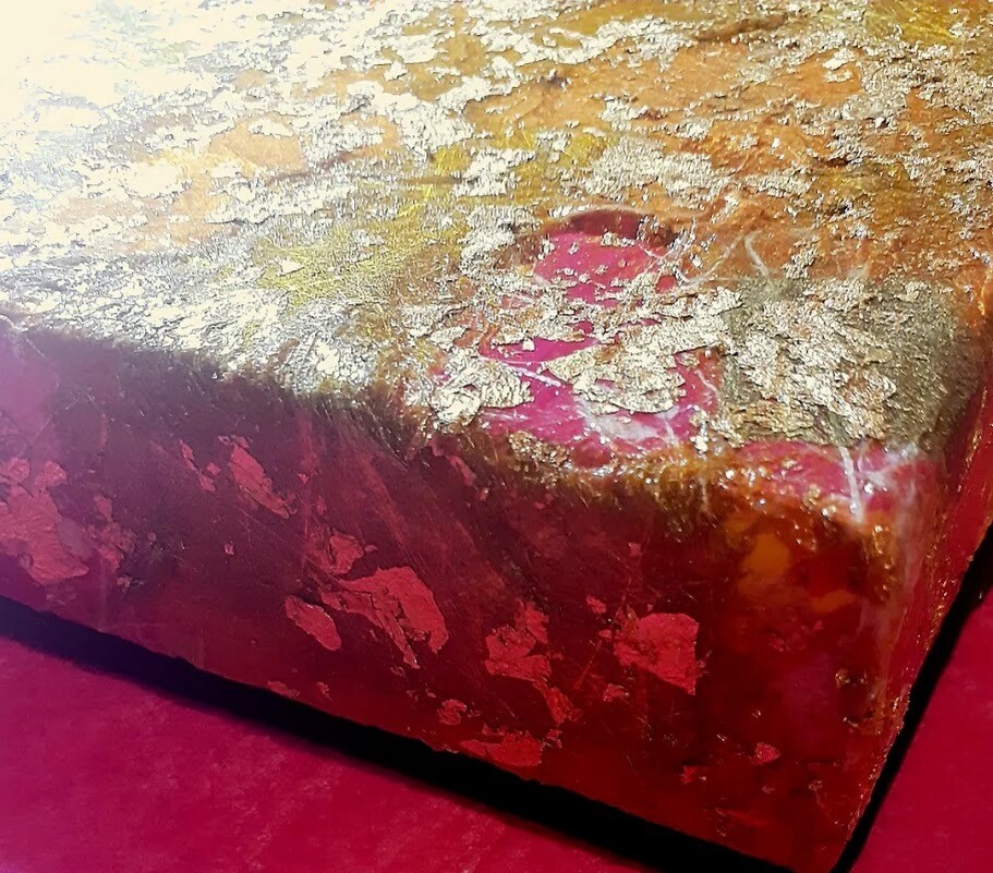 Glamour Girl - 8x8 LUXE Desk Art Mixed Media Original