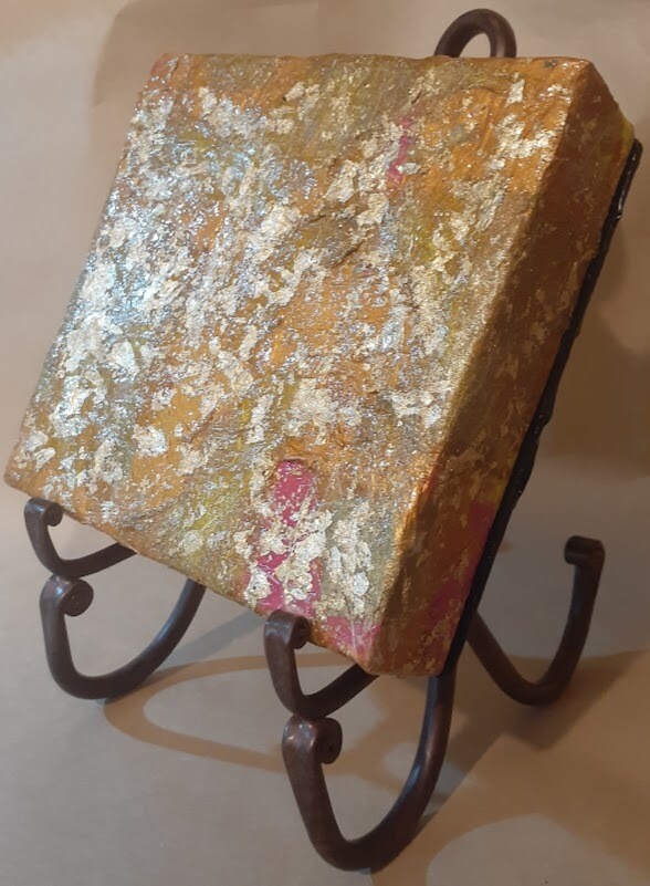 Glamour Girl - 8x8 LUXE Desk Art Mixed Media Original