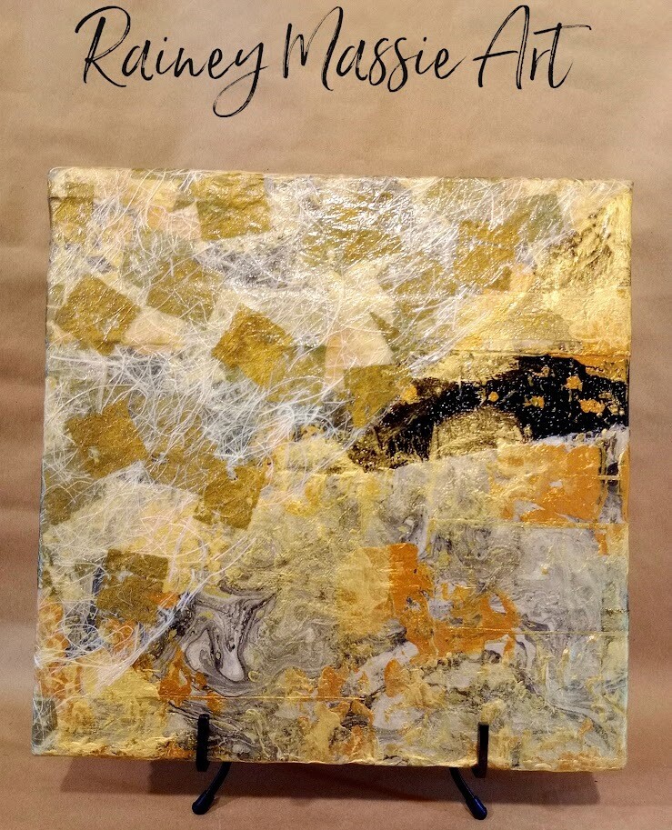 Gracious Glam - 12x12 Mixed Media LUXE Desk Art