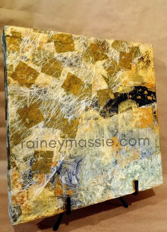 Gracious Glam - 12x12 Mixed Media LUXE Desk Art