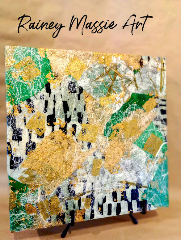Lavish Jungle 1 of 2 - LUXE Desk Art 12x12 Original