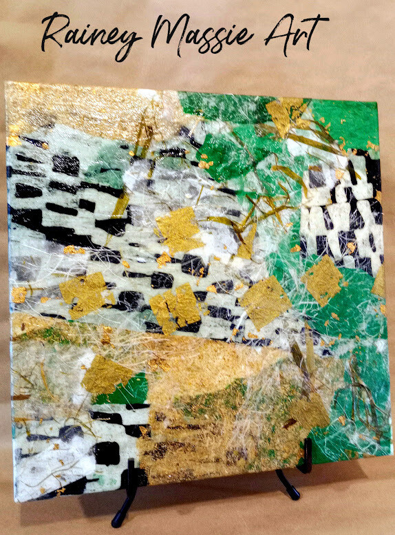 Lavish Jungle II - LUXE Desk Art 12x12 Original