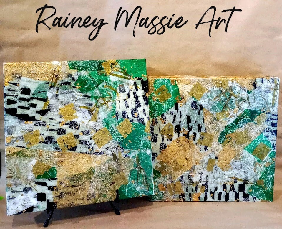 Lavish Jungle II - LUXE Desk Art 12x12 Original