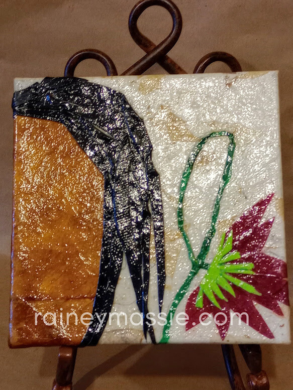 Inez - LUXE Desk Art  6x6 Original