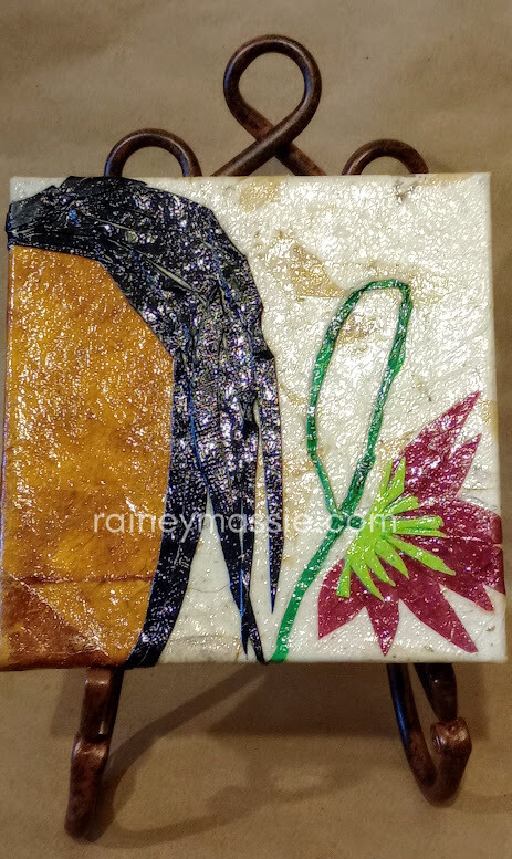 Inez - LUXE Desk Art  6x6 Original