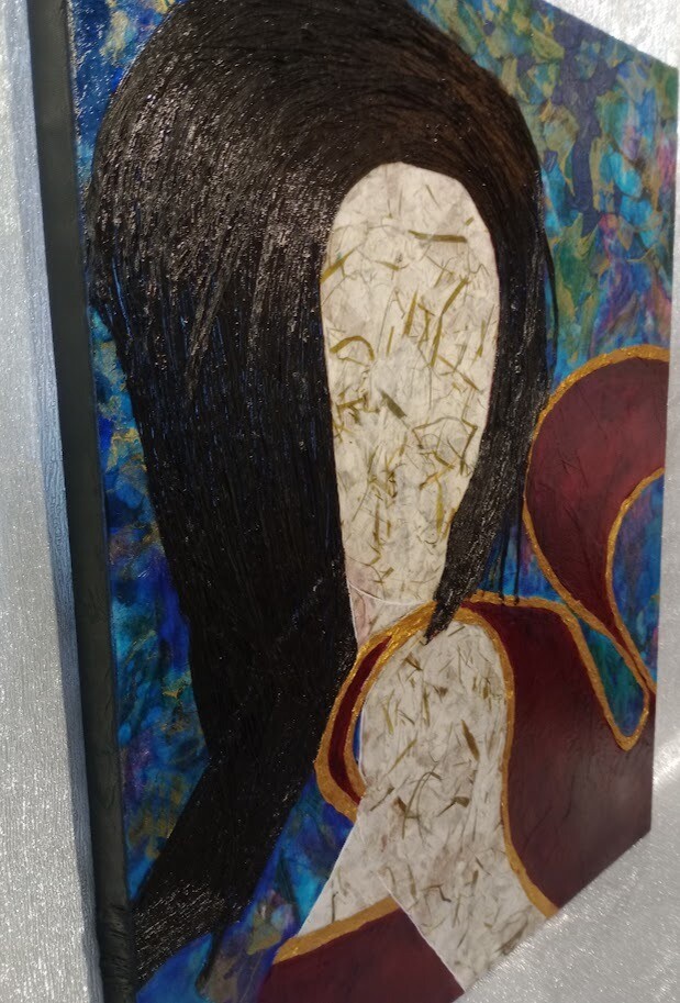 Baby I, Love Ballad - 24x30  Framed Mixed Media Original